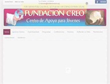 Tablet Screenshot of fundacioncreo.org